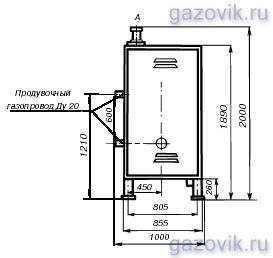 Габаритный чертеж ГРПШ-400-02-СГ-ЭК